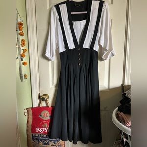 David Benjamin vintage black and white dress great cosplay dress!